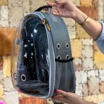 کوله فضایی طلقی S رنگ طوسی، کوله حمل حیوانات، پت شاپ باران