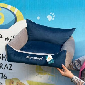جای خواب سگ و گربه مدل کیوت Merryland آبی و خاکستری