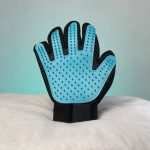 دستکش ماساژ و پرزگیر موی سگ و گربه فیروزه ای