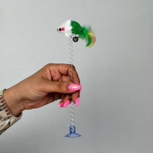 اسباب بازی فنردار گربه رنگ سبز