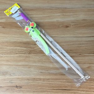 چوب بازی گربه طرح موش نمدی بنفش (کت نیپ دار)