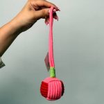 توپ کنفی بنددار سگ رنگ صورتی