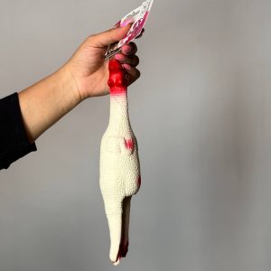 اسباب‌بازی سگ مدل مرغ صدادار از نمای کنار