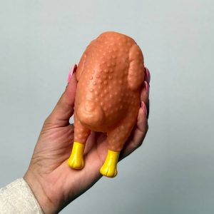 مرغ بریان صدادار سگ با طراحی رنگی و بافت برجسته