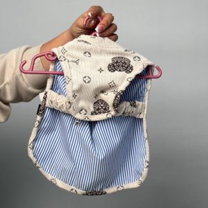 لباس سگ قلاده ای طوسی مخمل