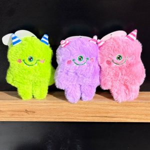 عروسک پولیشی سگ و گربه (صورتی، بنفش، سبز)