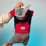کاپشن سگ طرح لی و راه راه کلاه دار