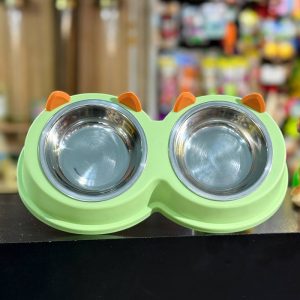 ظرف دوقلو دایره‌ای شیب‌دار سبز